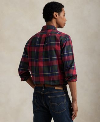 Men's Classic-Fit Plaid Oxford Shirt