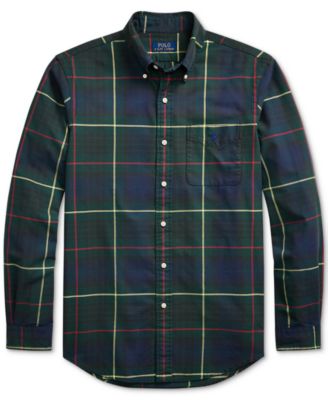 Men's Classic-Fit Plaid Oxford Shirt
