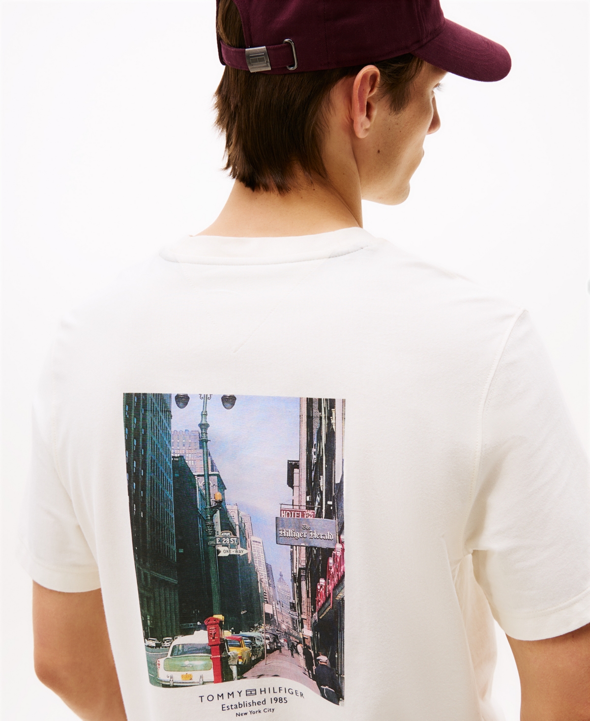 Tommy Hilfiger Men's Photo Print Graphic T-shirt In White
