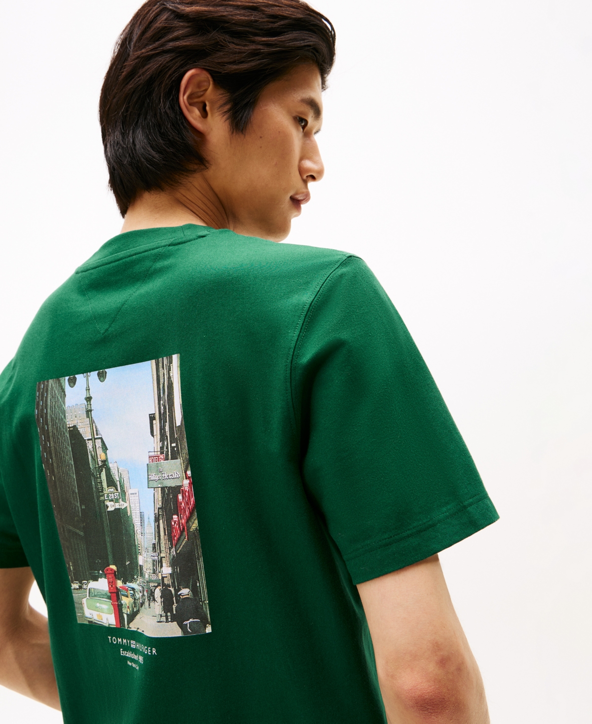 Tommy Hilfiger Men's Photo Print Graphic T-shirt In Green