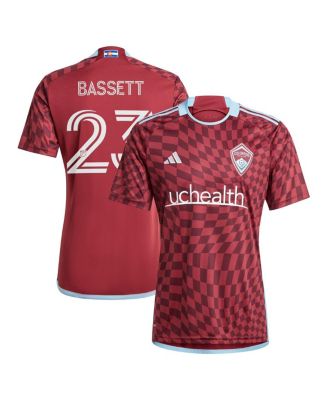 adidas - Men's Cole Bassett Burgundy Colorado Rapids 2024 One Flag Kit Replica Player Jersey