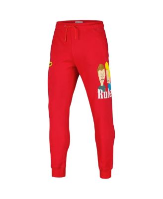 Men's Red Beavis and Head Rude Jogger Pants