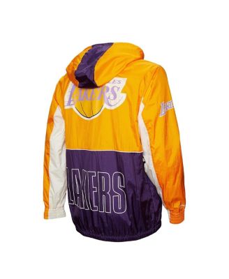 Men's Purple Los Angeles Lakers Hardwood Classics Big Shot Premium Full-Zip Windbreaker Jacket