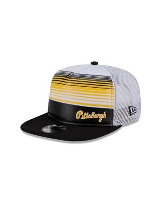 New Era - Men's Black Pittsburgh Pirates Team Horizon 9FIFTY A-Frame Trucker Snapback Hat