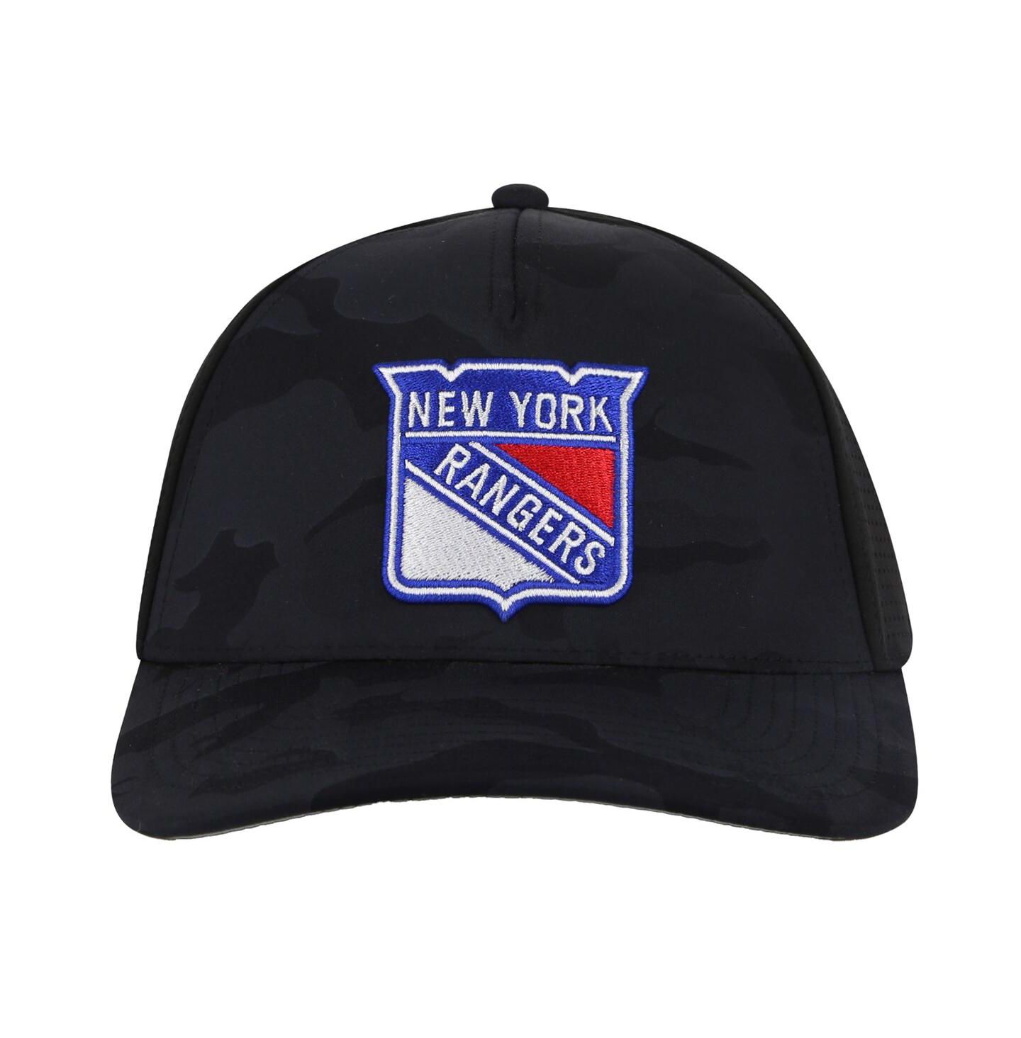 Мужская кепка American Needle Black New York Rangers Valin Camo Super Tech Vented Adjustable Hat — фото 1