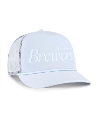 Men's Light Blue Milwaukee Brewers Foundation Script Hitch Adjustable Trucker Hat