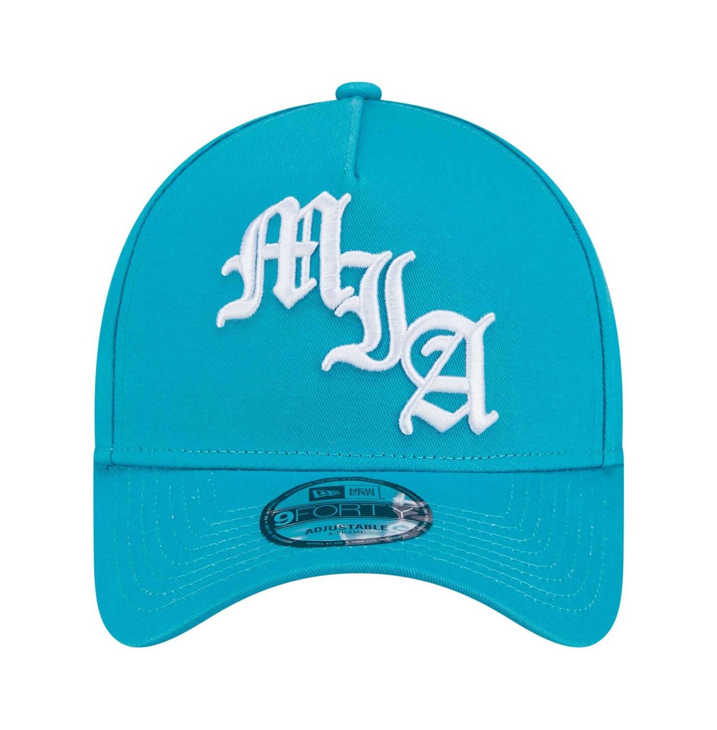 Мужская кепка New Era Aqua Miami Dolphins Mystic 9FORTY A-Frame Adjustable Hat — фото 3