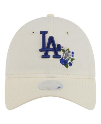 Women's Cream Los Angeles Dodgers Floral 9TWENTY Adjustable Hat