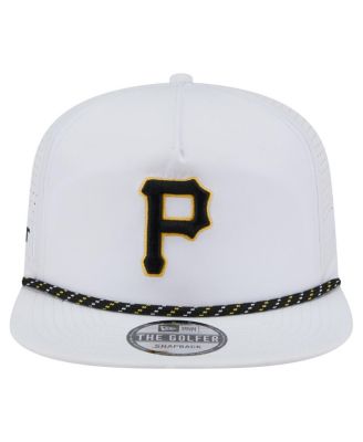 Men's White Pittsburgh Pirates Perforated Golfer Snapback Hat