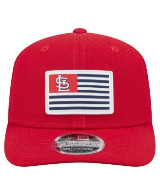 Men's Red St. Louis Cardinals Flag 9SEVENTY Stretch-Snap Hat