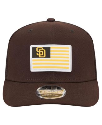 Men's Brown San Diego Padres Flag 9SEVENTY Stretch-Snap Hat