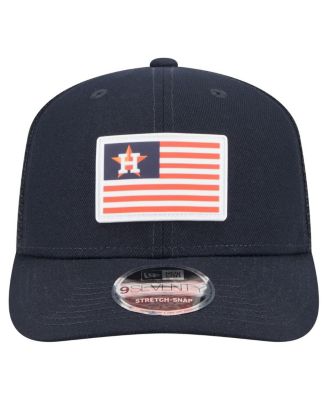 Men's Navy Houston Astros Flag 9SEVENTY Stretch-Snap Hat