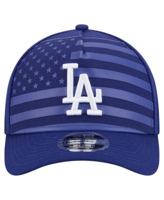 Men's Royal Los Angeles Dodgers American Flag 9FORTY M-Crown A-Frame Adjustable Hat