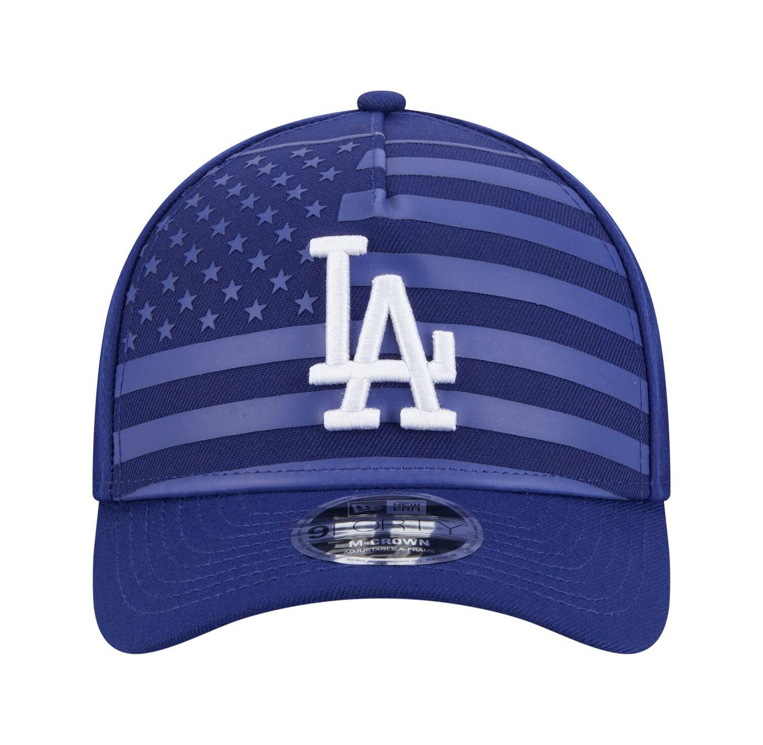 Men's Royal Los Angeles Dodgers American Flag 9FORTY M-Crown A-Frame Adjustable Hat