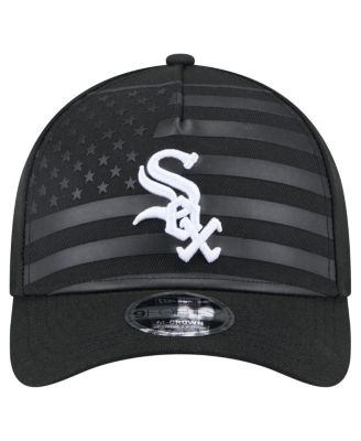 Men's Black Chicago White Sox American Flag 9FORTY M-Crown A-Frame Adjustable Hat