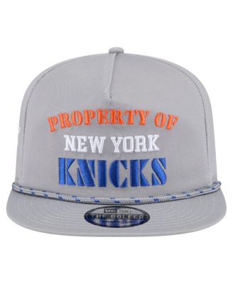 Men's Gray New York Knicks Throwback Property Of Golfer Snapback Hat
