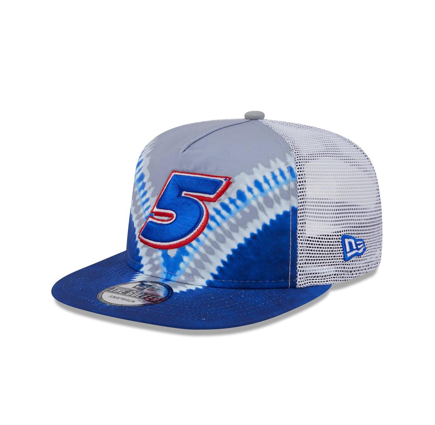 Men's Blue Kyle Larson Golfer Tie-Dye Snapback Hat