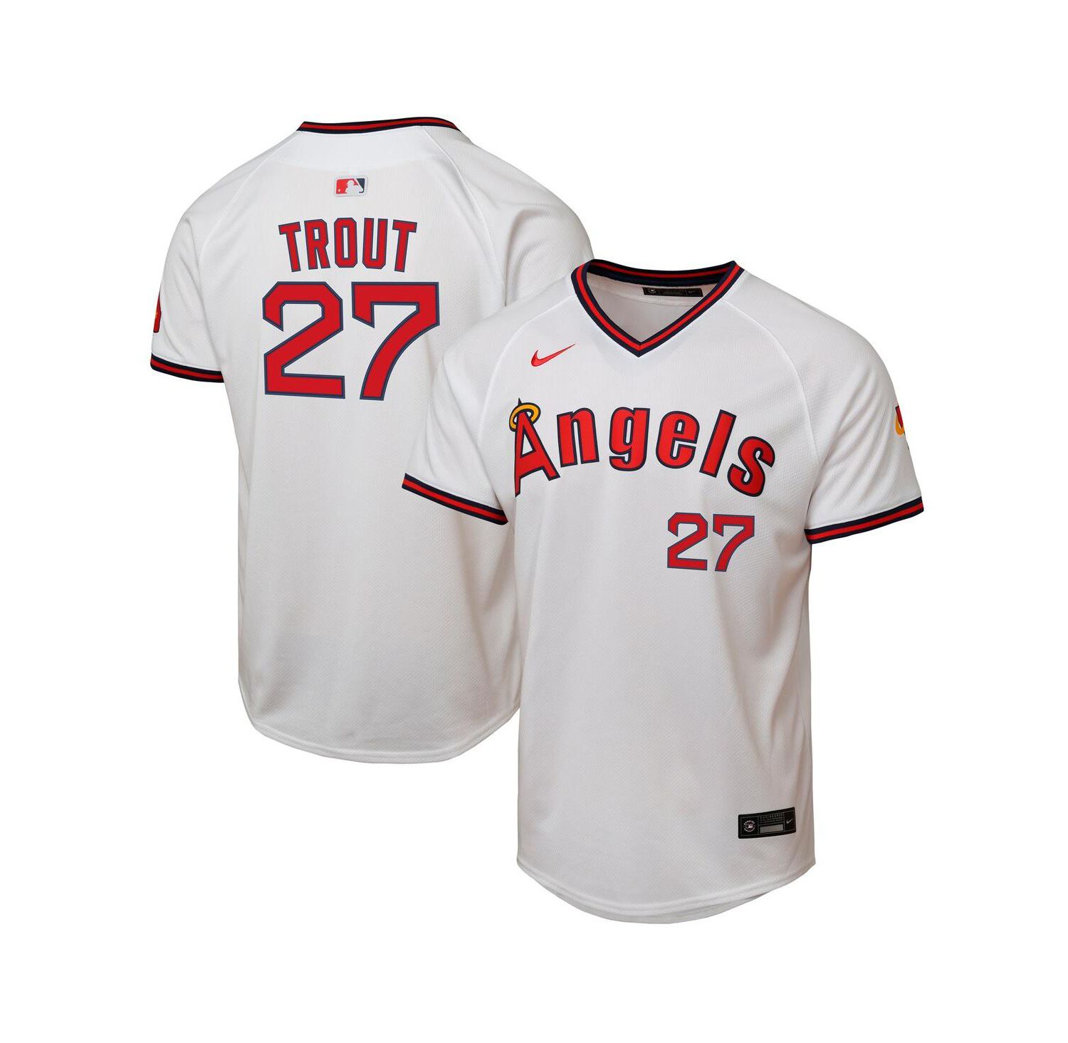 Big Boys and Girls Mike Trout White Los Angeles Angels Alternate 2 Limited Player Jersey