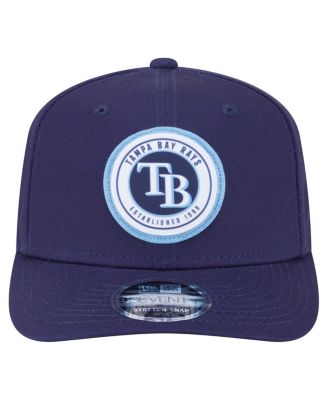 Men's Navy Tampa Bay Rays Circle Patch 9SEVENTY Stretch-Snap Hat
