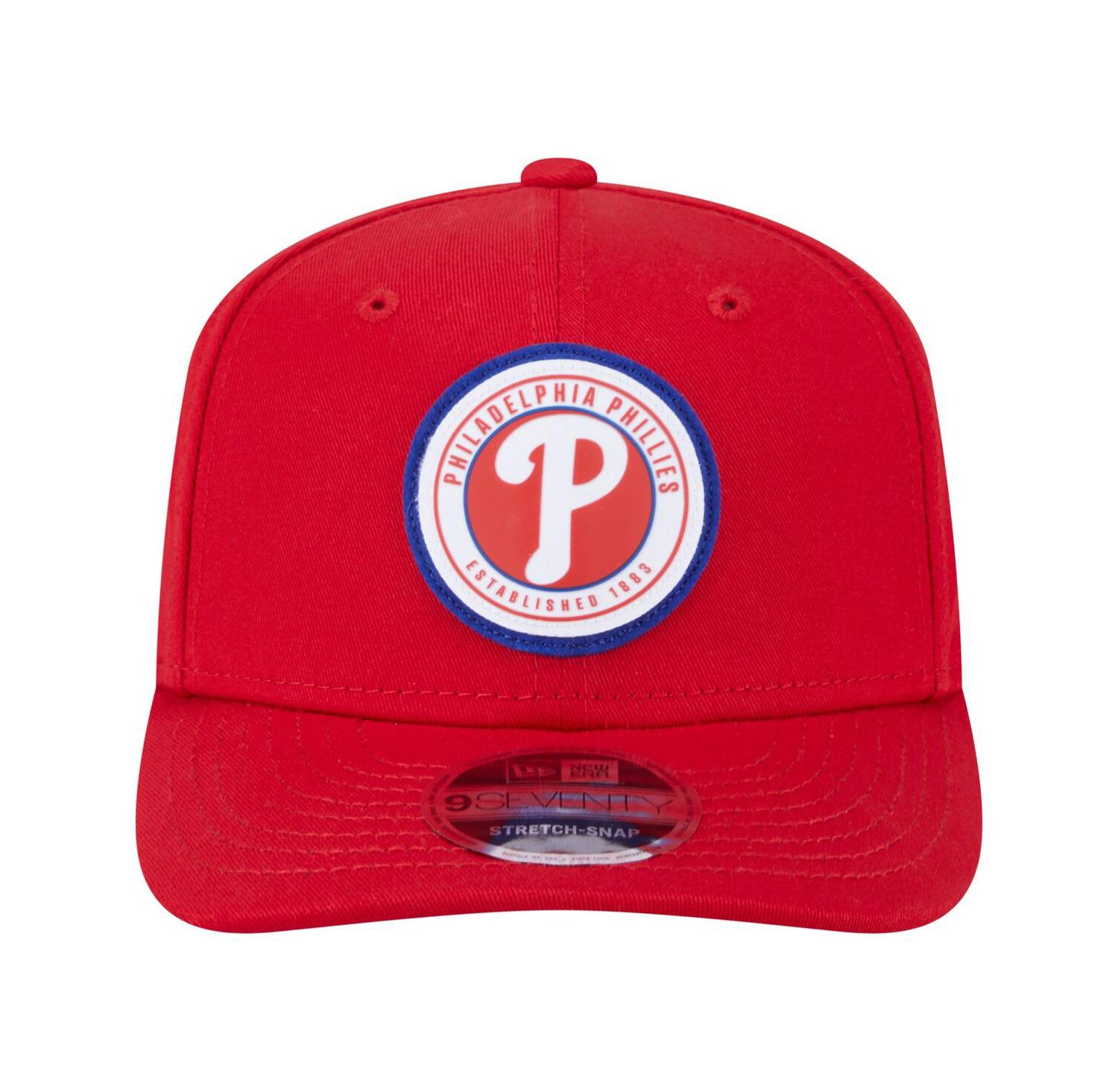 Men's Red Philadelphia Phillies Circle Patch 9SEVENTY Stretch-Snap Hat
