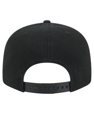 Men's Black Detroit Lions Adventure Canvas Split Panel 9FIFTY Snapback Hat