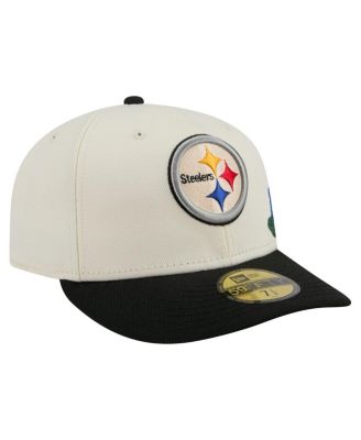 Men's Cream/Black Pittsburgh Steelers Tonal Floral 59FIFTY Fitted Hat
