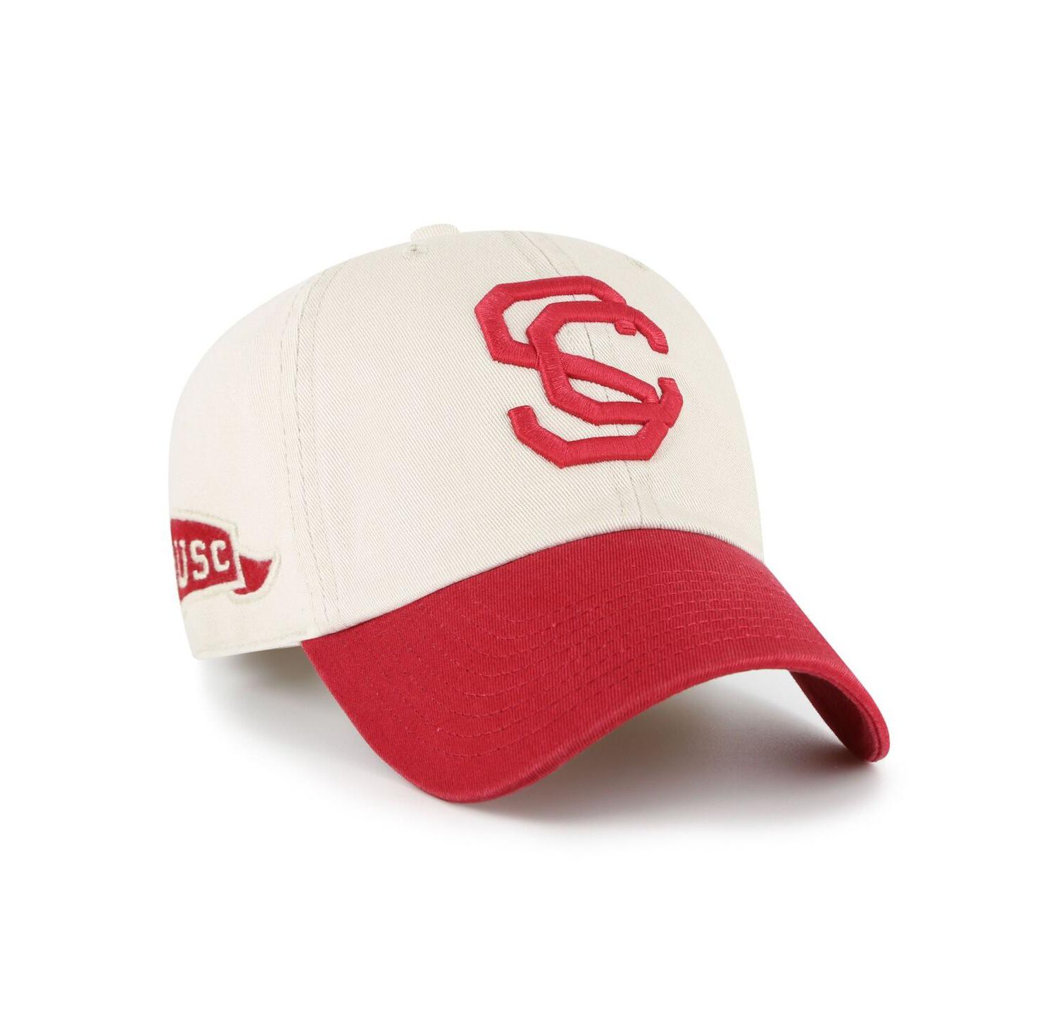 Men's Cream USC Trojans Grandstand Clean Up Adjustable Hat