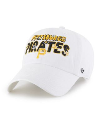 '47 Brand - Women's White Pittsburgh Pirates Flower Power Clean Up Adjustable Hat