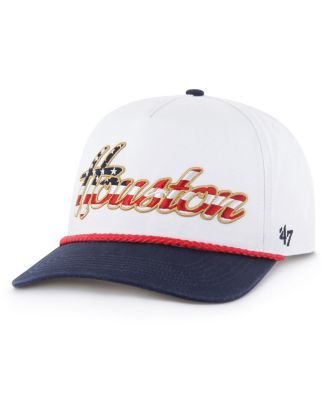 '47 Brand - Men's White Houston Texans Patriotic Overhand Hitch Adjustable Hat