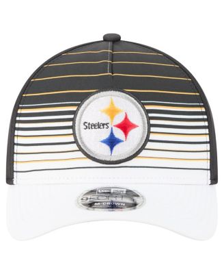 Men's White/Black Pittsburgh Steelers Adventure Gradient 9FORTY M-Crown A-Frame Adjustable Hat
