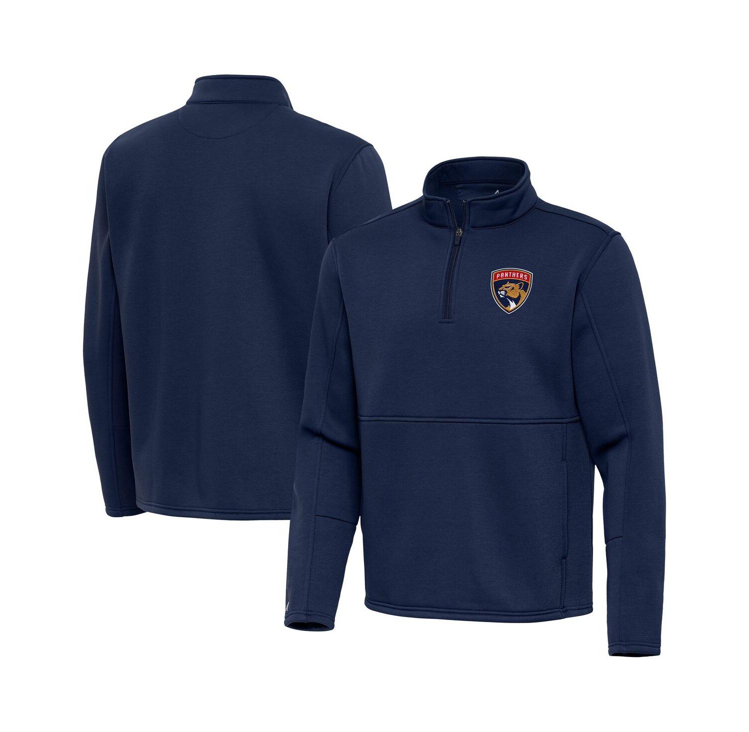 Men's Navy Florida Panthers Twist Quarter-Zip Pullover Jacket