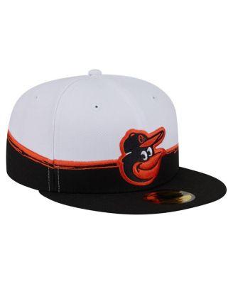Men's Black/White Baltimore Orioles Paint Stroke 59FIFTY&nbsp;Fitted Hat