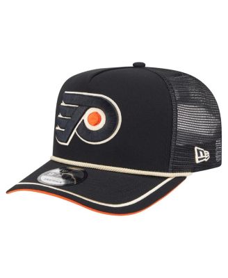 New Era - Men's Black Philadelphia Flyers Vintage Team Rope A-Frame 9FIFTY Snapback Hat