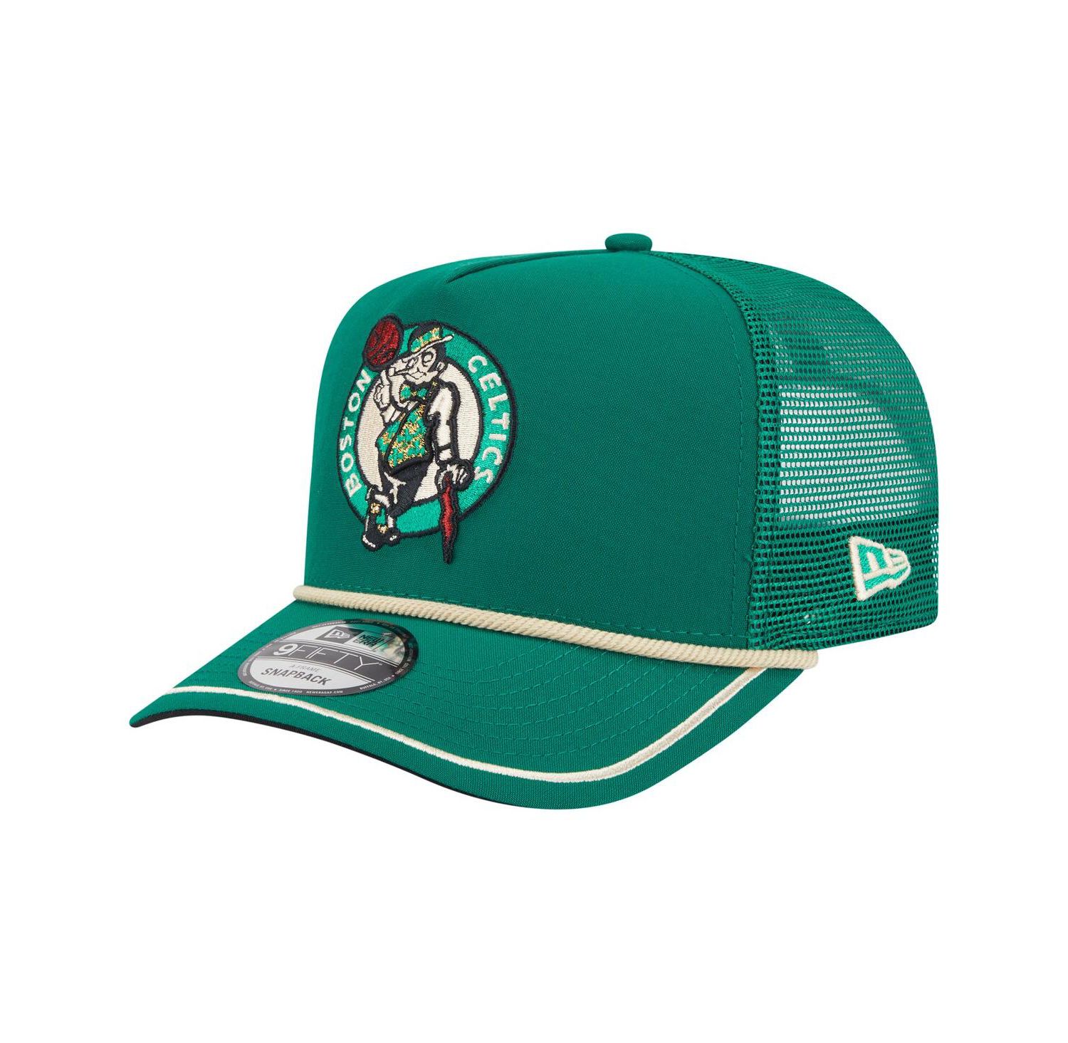 Men's Kelly Green Boston Celtics Vintage Team Rope A-Frame 9FIFTY Snapback Hat