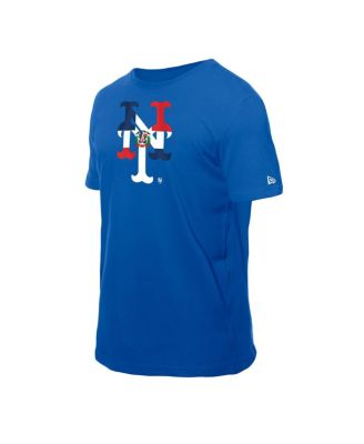 Men's Royal New York Mets Dominican Republic Flag Logo T-Shirt