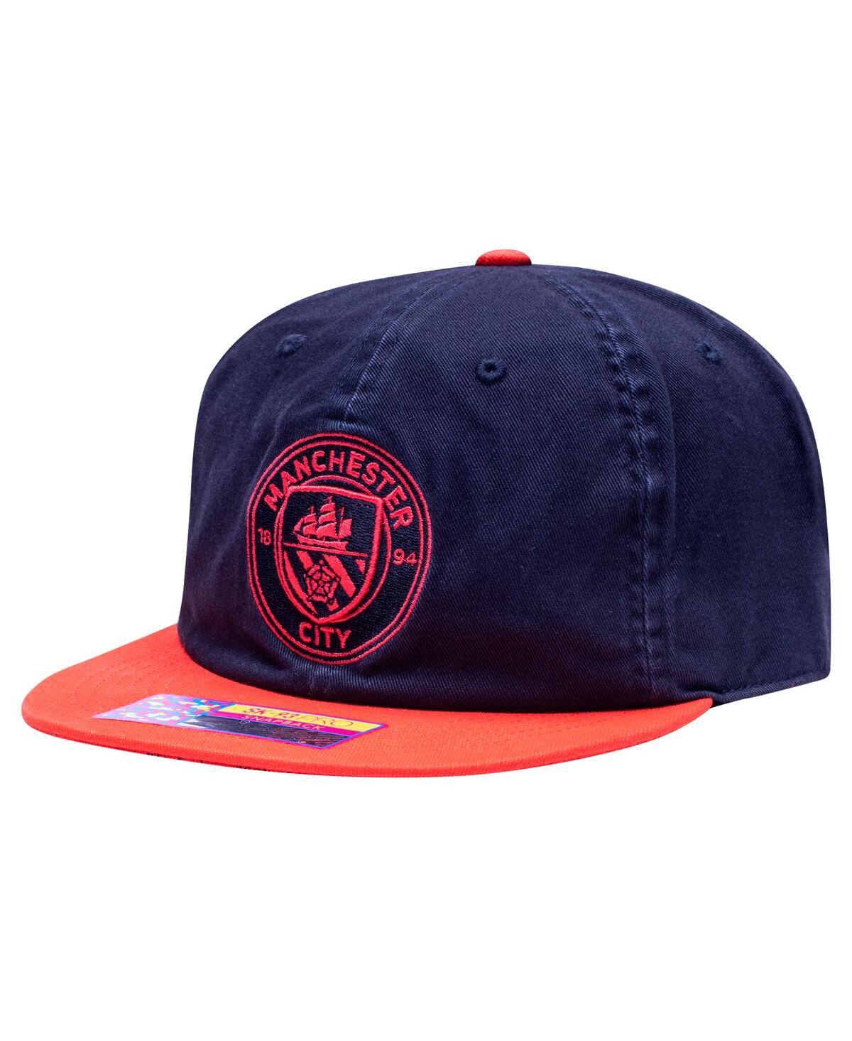 Men's Navy/Red Manchester City Wander Snapback Hat - Navy, Red
