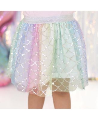 Little and Big Girls Rainbow Mermaid Tutu Skirt