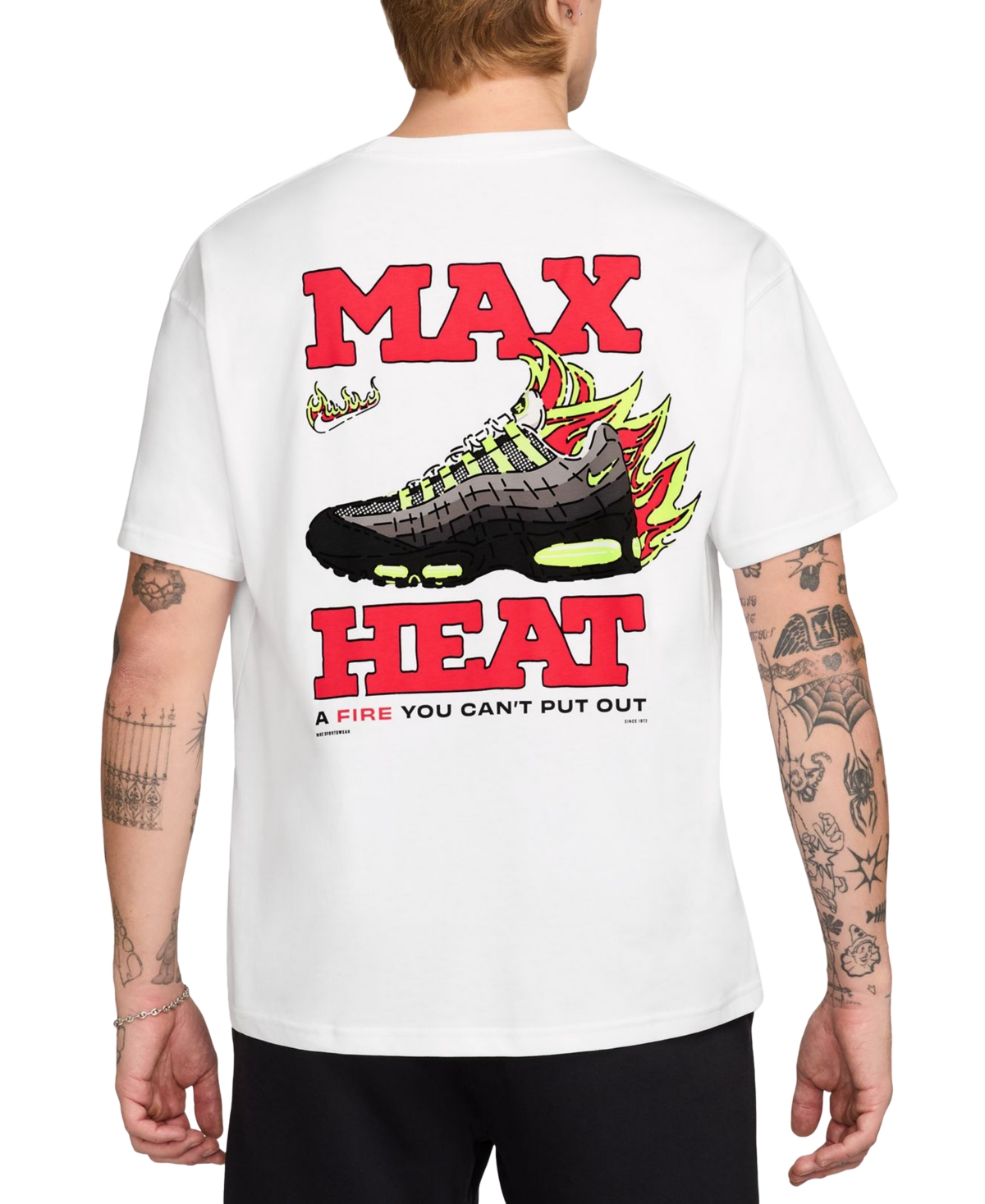 Nike Men's Sportswear Max90 Short Sleeve Logo Graphic T-shirt In White