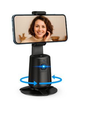 360°Gimbal Video Stabilizer With Auto Face Tracking-Black