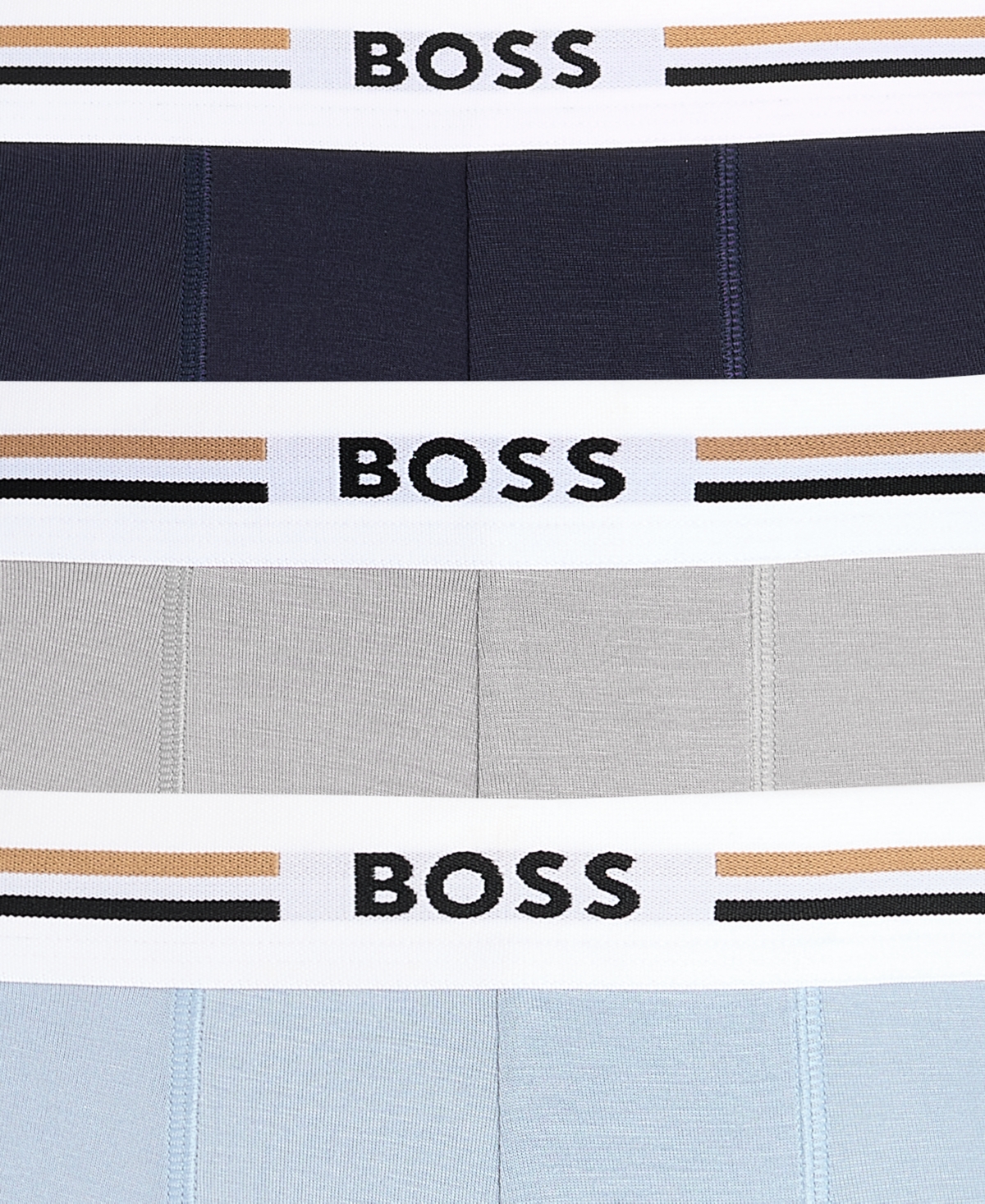 Boss by Hugo Men's 3-Pack Logo Revive Trunks