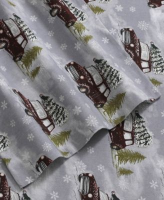 Holiday Printed Cotton Flannel Extra Deep 4-Pc. Sheet Set, Full