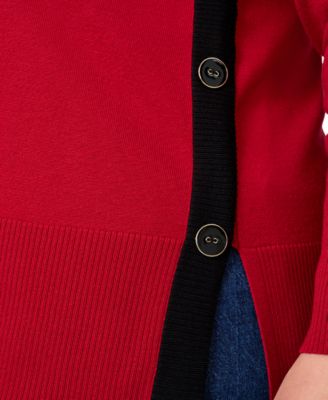 Plus Size Side-Button Tunic Sweater