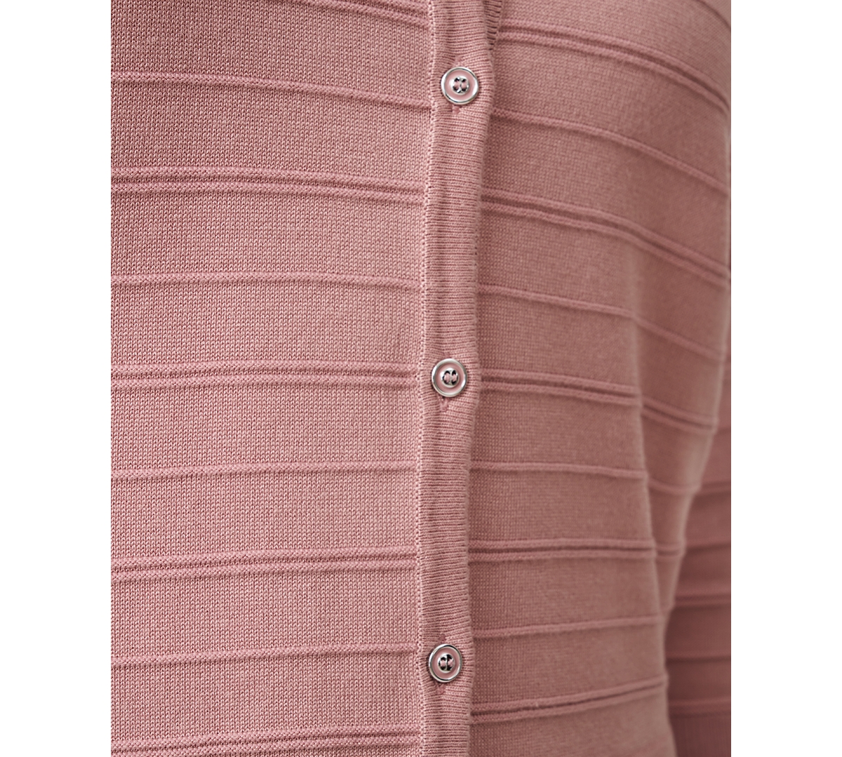 Melissa Paige Plus Size Textured Stripe Cardigan Sweater In Pink