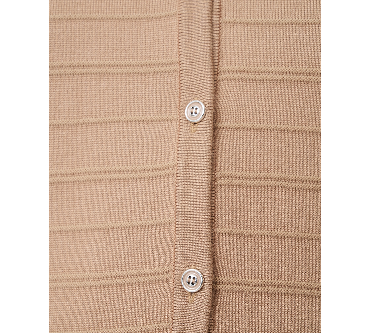 Melissa Paige Plus Size Textured Stripe Cardigan Sweater In Brown