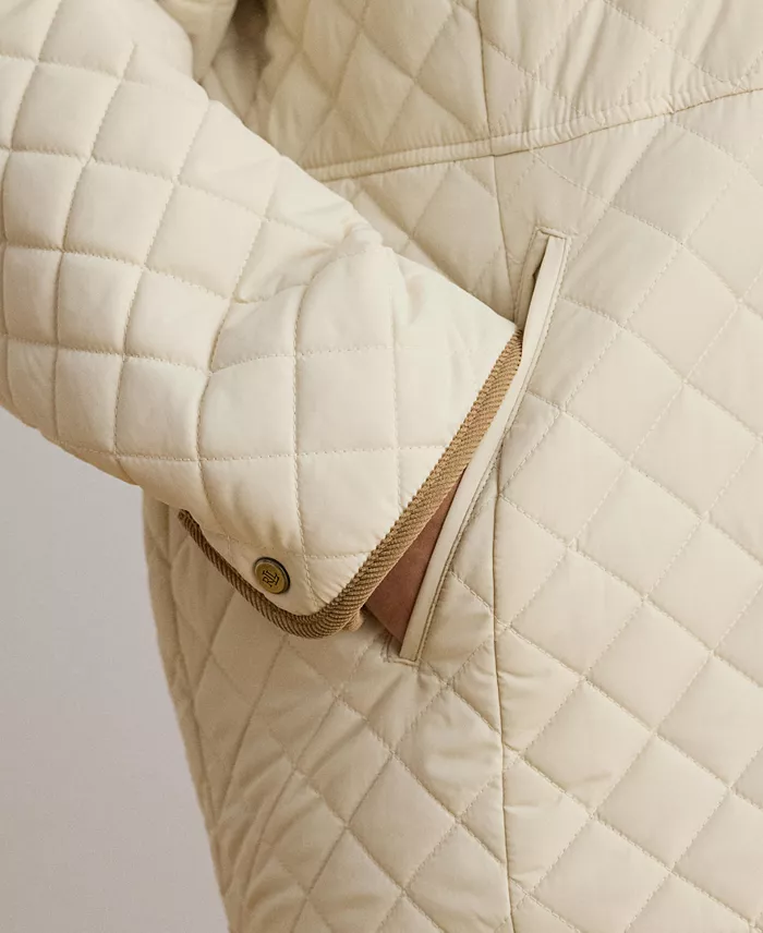 Plus Size Faux-Sherpa-Collar Quilted Coat - thumbnail 5