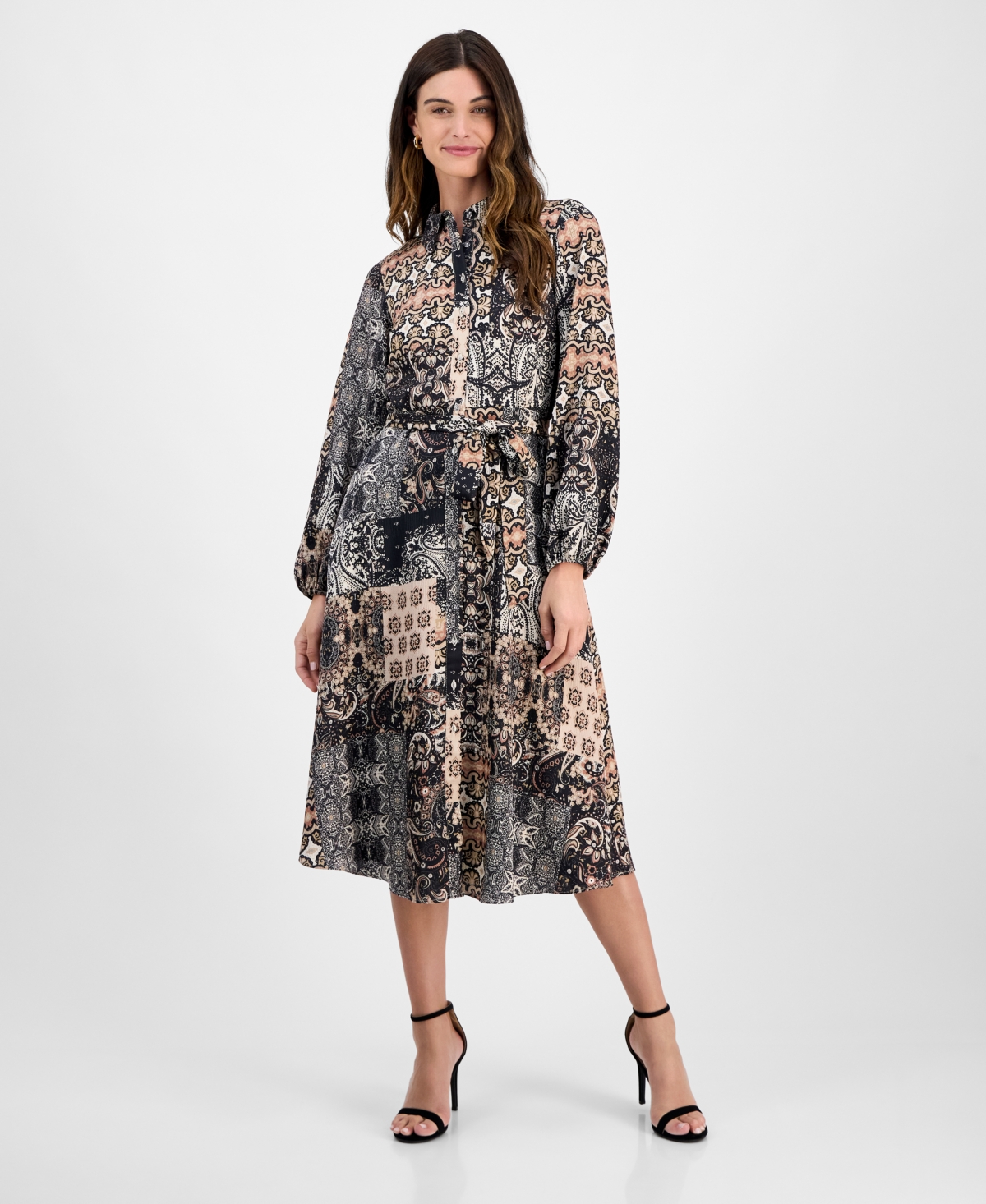 Women's Printed Shirt Dress - Multi
