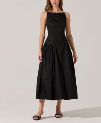 knee length dresses for ladies Katherine Linen-Blend Halter Midi Dress main image 1