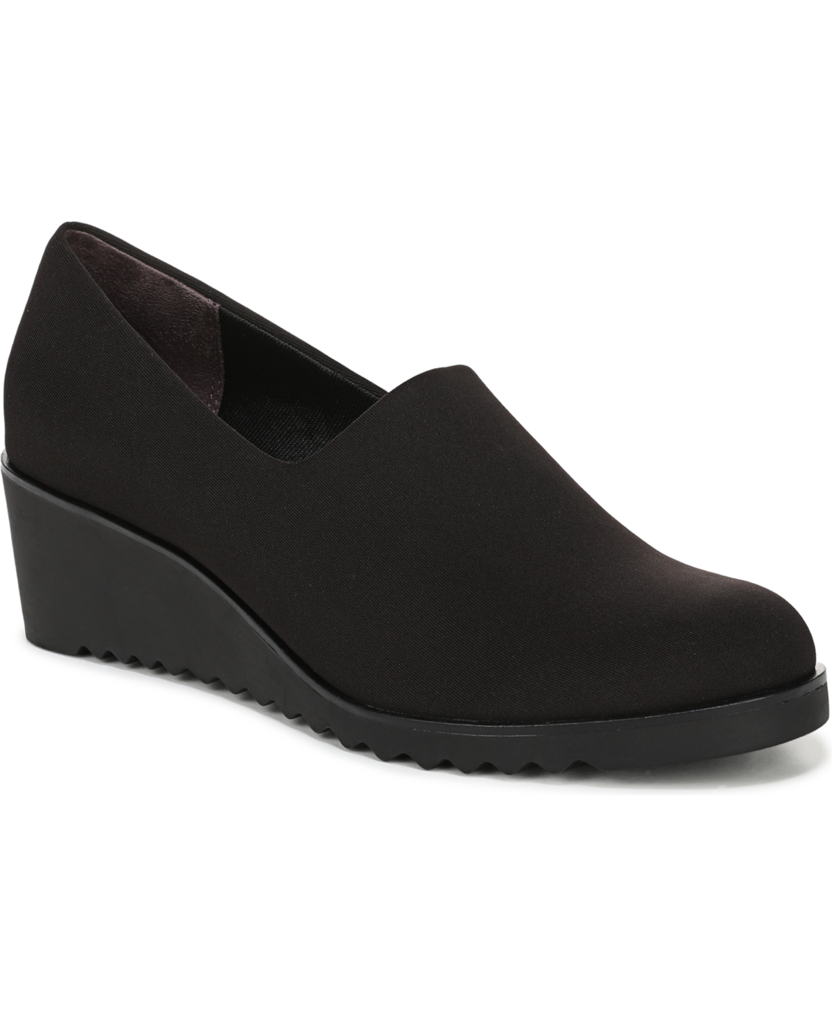 Lifestride Women's Ziva Round Toe Wedge Loafers In Black