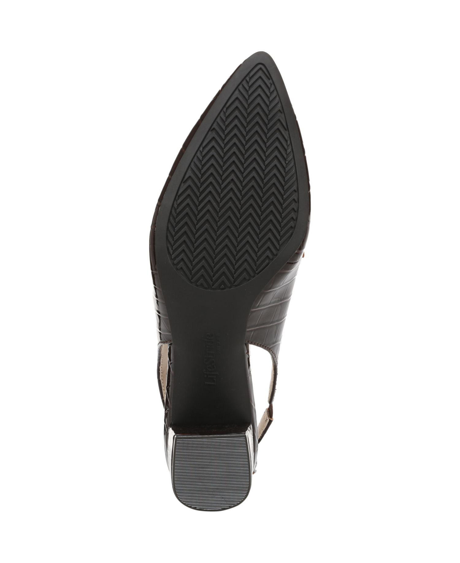 Women's Angel Pointed Toe Block Heel Slingback Pumps