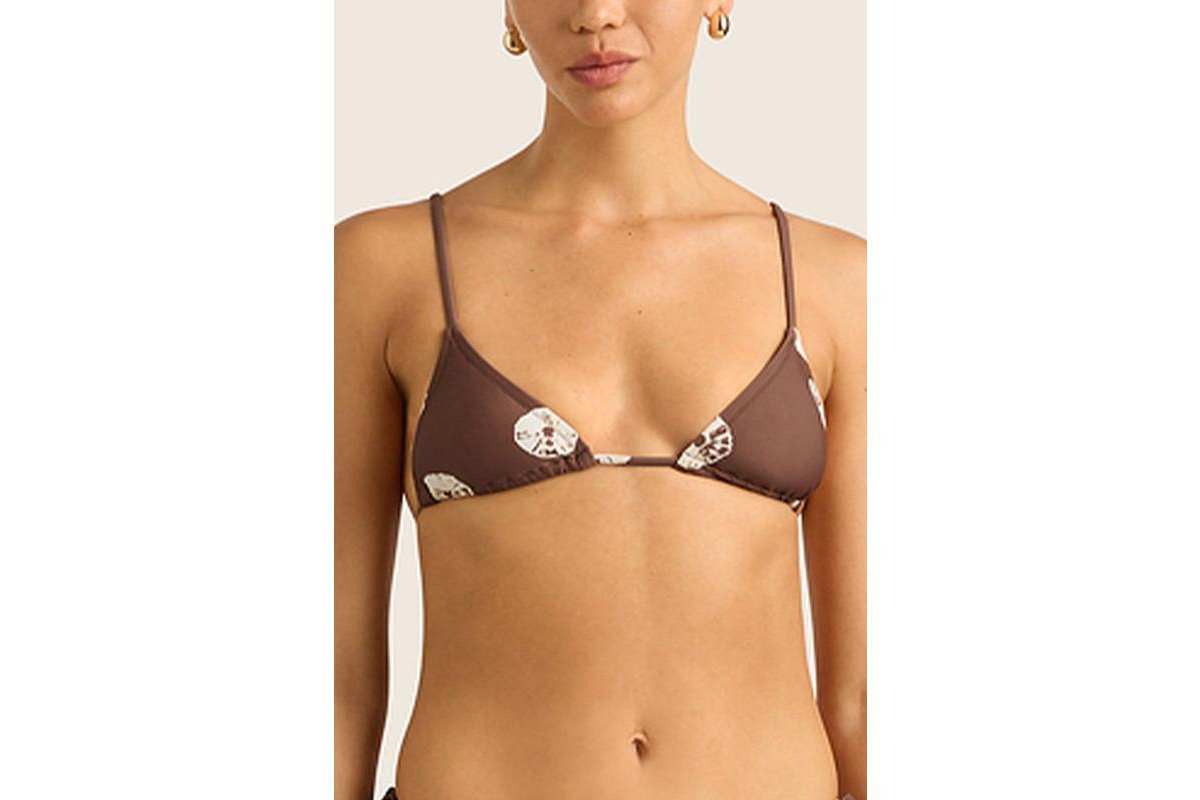 Women's Palma String Triangle Bikini Top - Tie dye
